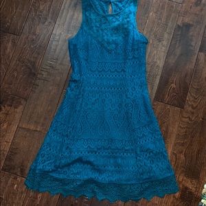 Hollister Teal Lace dress